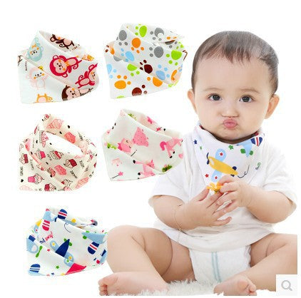 Baby Drooling Towel Baby Triangle Towel Double Layer According To The Buckle Newborn Child Headscarf Bib Scarf Spring And Summer Four Seasons eprolo