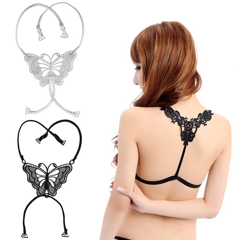 Butterfly Bra Strap Women Sexy Flow Brassiere Invisible Cross Backless Slip Back Adjustable Bra Free Shoulder Straps Underwear eprolo