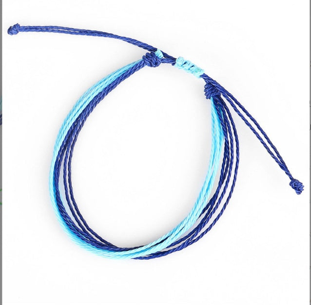 Wax Line Creative Handwoven Bracelet Colorful Drawstring El Pazar