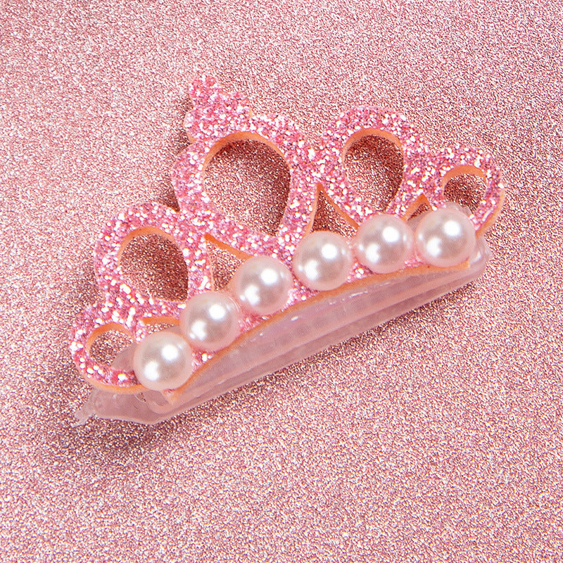 New Pet Products Cat Frog Clip Crown Pearl Head Teddy Pet Head Flower Hair Clip Pet Products Headwear eprolo