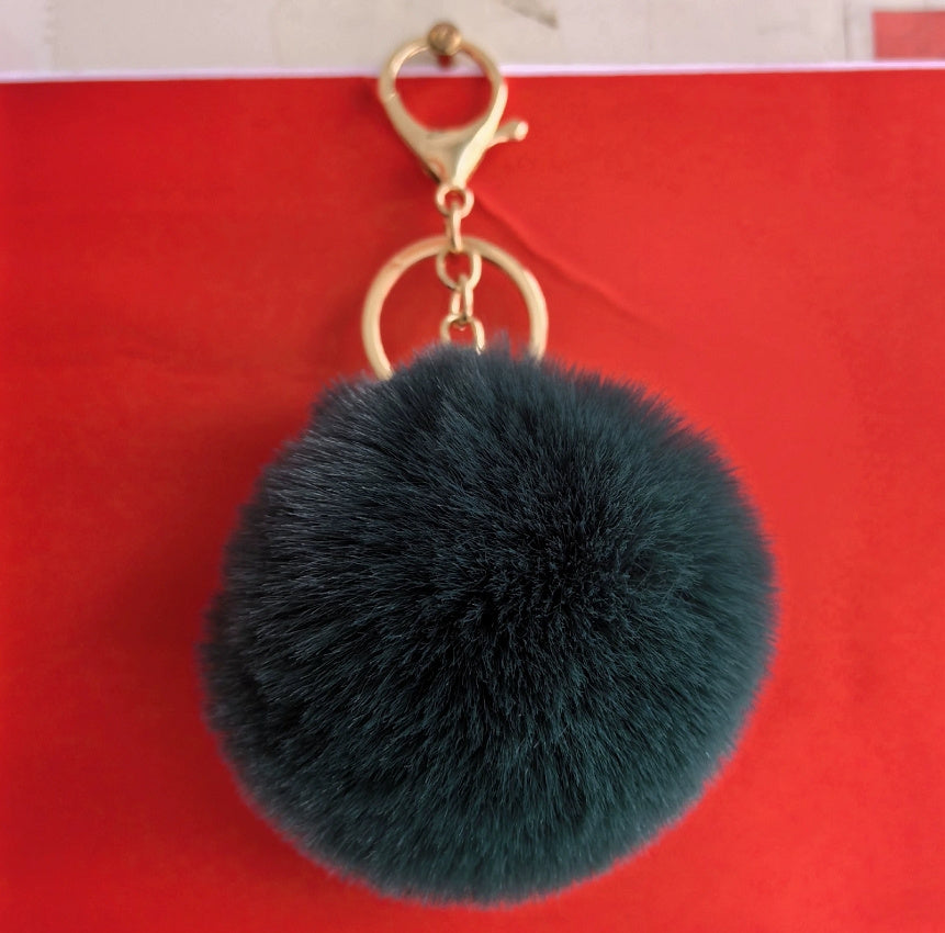 20 Colors Fluffy Fur Pom Pom Keychain Soft Faux Fur-like Ball Car Keyring Key Holder Women Bag Pendant Jewelry El Pazar