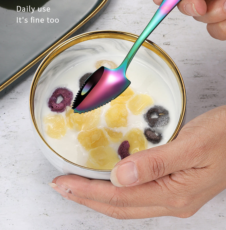 Stainless Steel Fruit Scraping Mud Spoon Creative Grapefruit Spoon Baby Food Supplement Dredging Spoon Shovel Spoon Gift eprolo