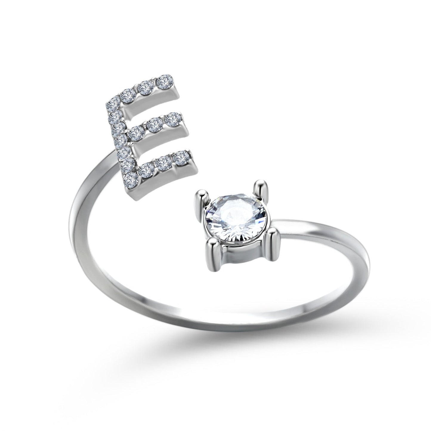 New Design Adjustable 26 Initial Letter Ring Fashion Jewelry For Women Simple Elegant Jewelry El Pazar
