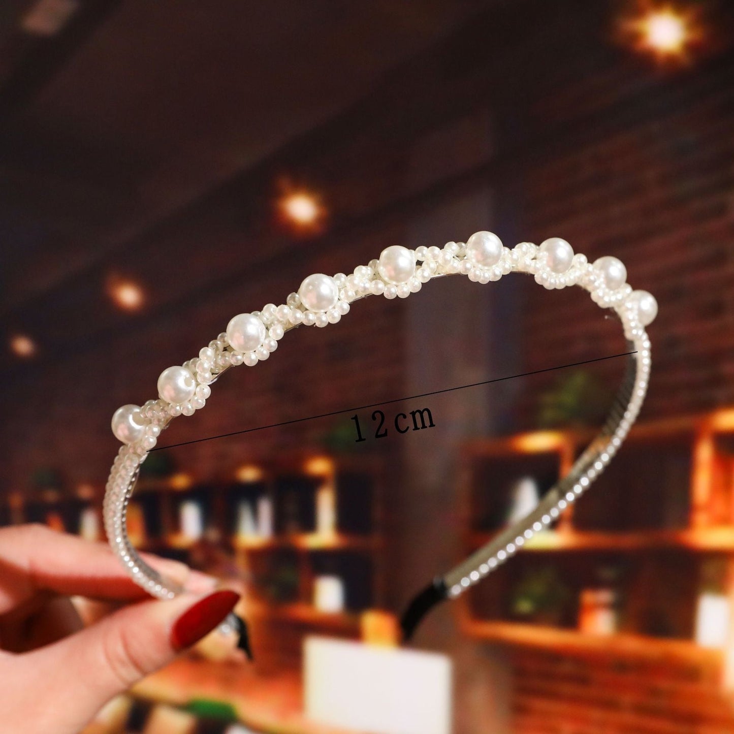 Bride's Hair Accessories Women's Handwoven Knotty Pearl Headband Japanese Korean Headdress Bow Hair Clip Crown Headband eprolo