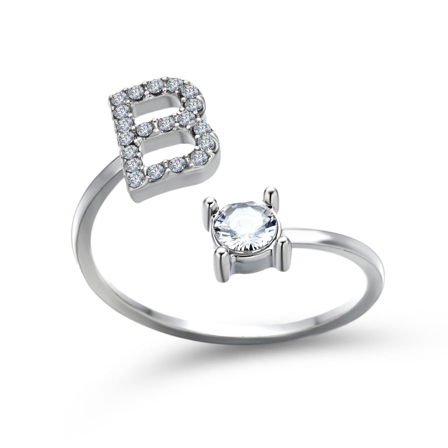 New Design Adjustable 26 Initial Letter Ring Fashion Jewelry For Women Simple Elegant Jewelry El Pazar
