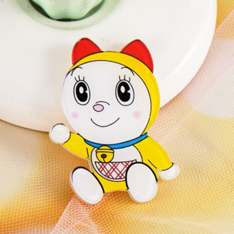 Japanese Cartoon Acrylic Brooch Cute Robot Cat Anime Badge Custom Children's Bag Pendant Accessories Patch eprolo