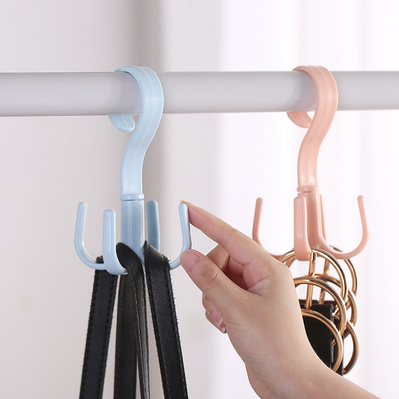 Bag Rack Female Bag 4 Claw Hook Hanging Bag Hook Schoolbag Wardrobe Storage Rack Multi-Functional Rotating Rack S-Type eprolo