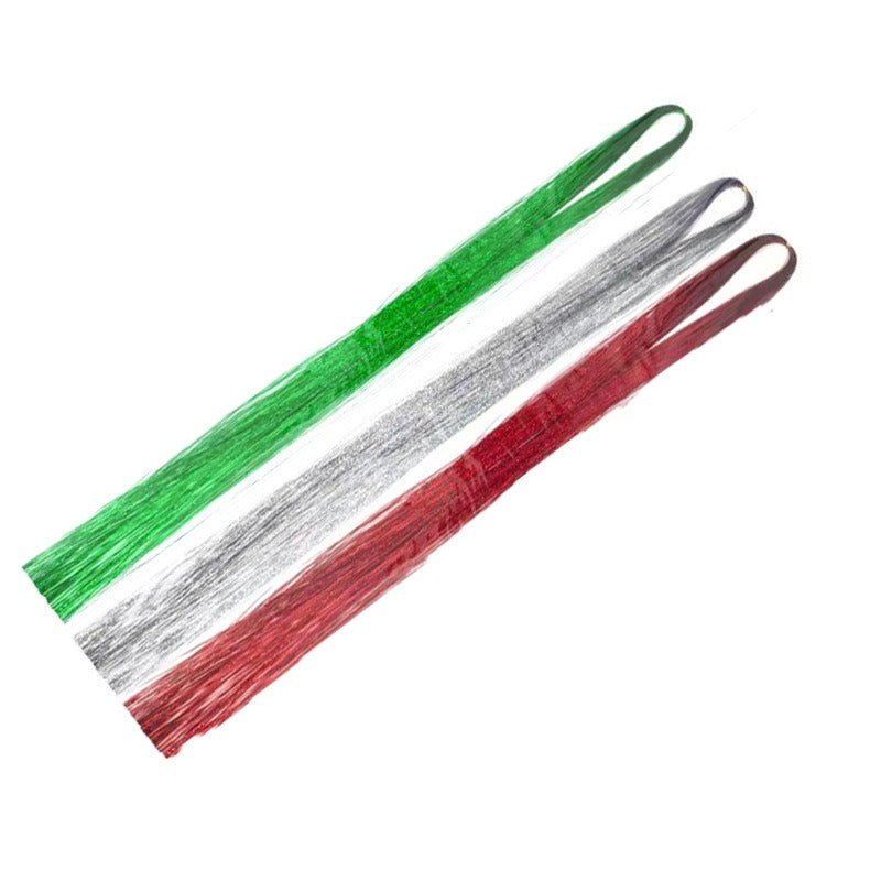 100cm Silk Stripe Colorful Gold Hair Extension Laser Silk Wig Party Silk eprolo
