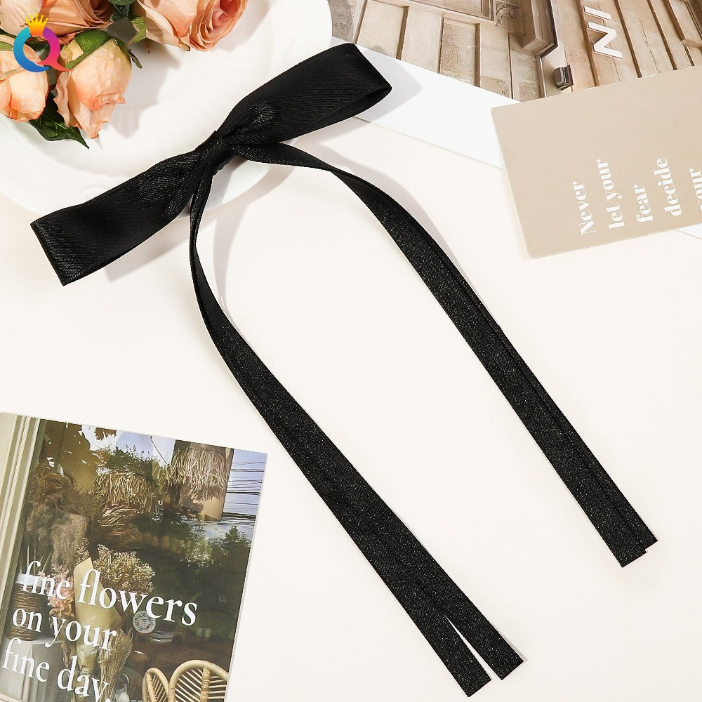 Ribbon tied hair clip, bow tie, ribbon ribbon hair clip, sweet and cute side duckbill clip hair accessory eprolo