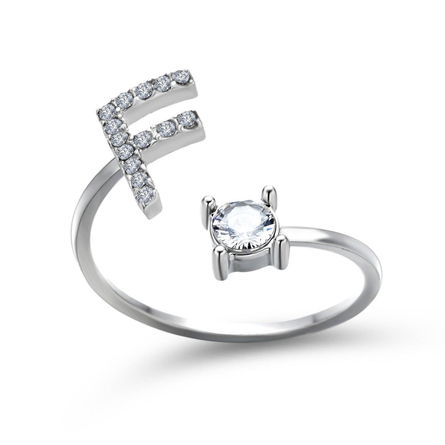 New Design Adjustable 26 Initial Letter Ring Fashion Jewelry For Women Simple Elegant Jewelry El Pazar