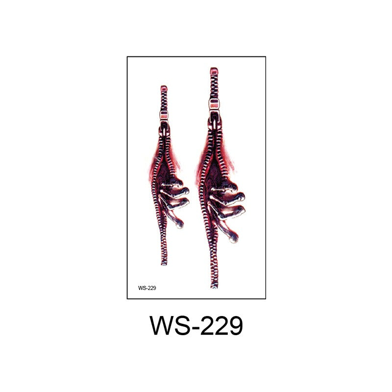 Waterproof Halloween horror wound scar face disposable temporary tattoo scar tattoo sticker eprolo