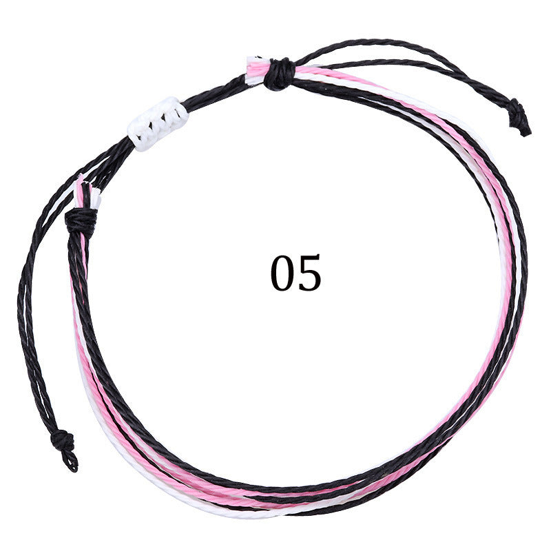 Hand-Woven Bracelet Multi-Color Rope Braid Friendship Bracelet El Pazar