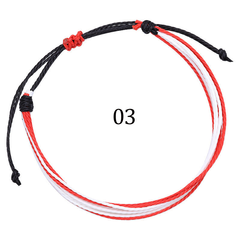 Hand-Woven Bracelet Multi-Color Rope Braid Friendship Bracelet El Pazar