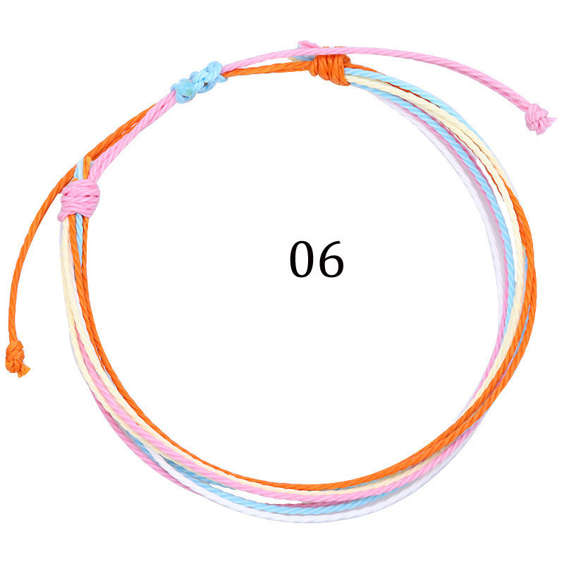 Hand-Woven Bracelet Multi-Color Rope Braid Friendship Bracelet El Pazar