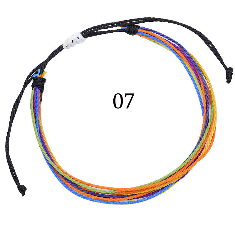 Hand-Woven Bracelet Multi-Color Rope Braid Friendship Bracelet El Pazar