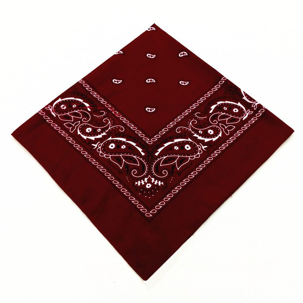 55 cm Polyester Turban Cashew Square Scarf El Pazar