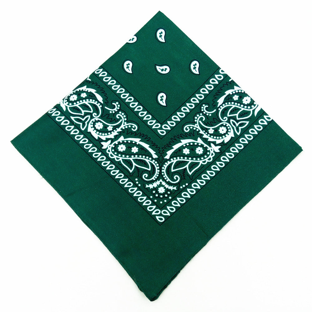 55 cm Polyester Turban Cashew Square Scarf El Pazar
