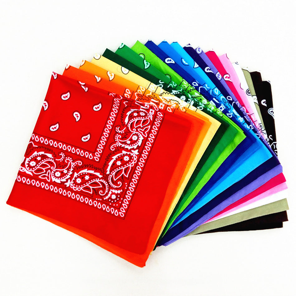 55 cm Polyester Turban Cashew Square Scarf El Pazar