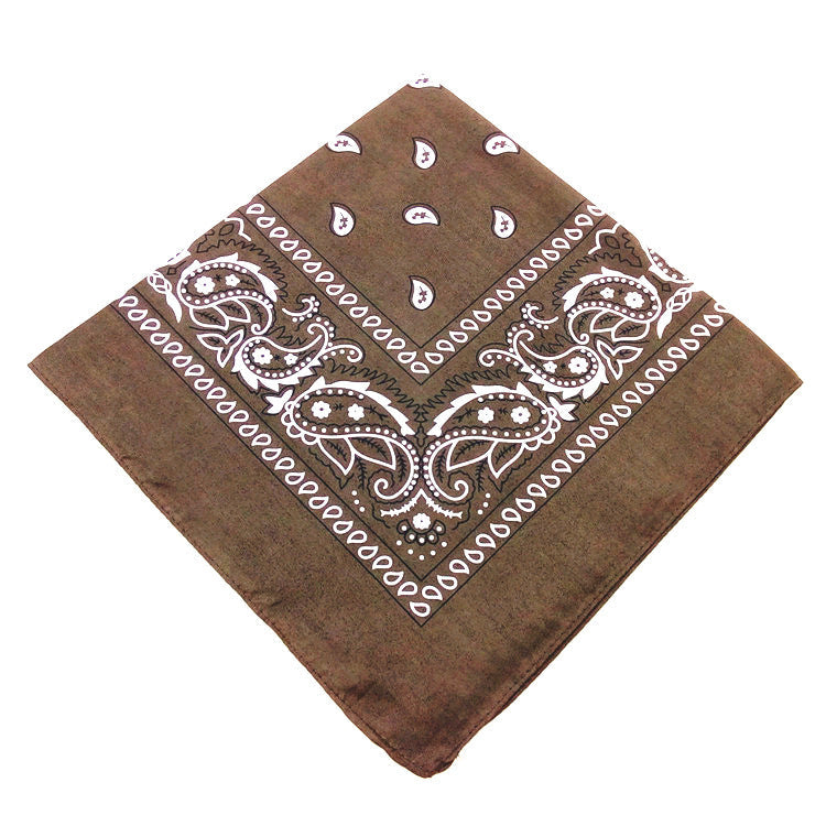 55 cm Polyester Turban Cashew Square Scarf El Pazar