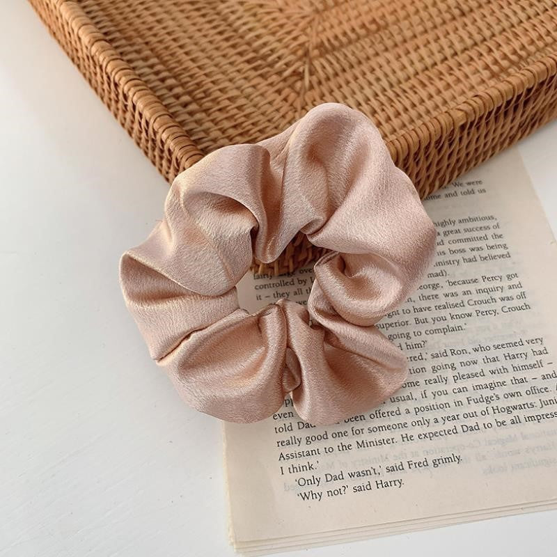 French Girl Silky Satin Large Intestine Ring Ins Korea Tie Hair Rubber Band Hair Rope Hair Ring Ponytail Head Rope Hair Accessories El Pazar