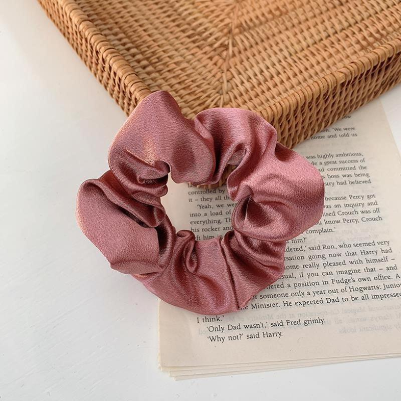 French Girl Silky Satin Large Intestine Ring Ins Korea Tie Hair Rubber Band Hair Rope Hair Ring Ponytail Head Rope Hair Accessories El Pazar
