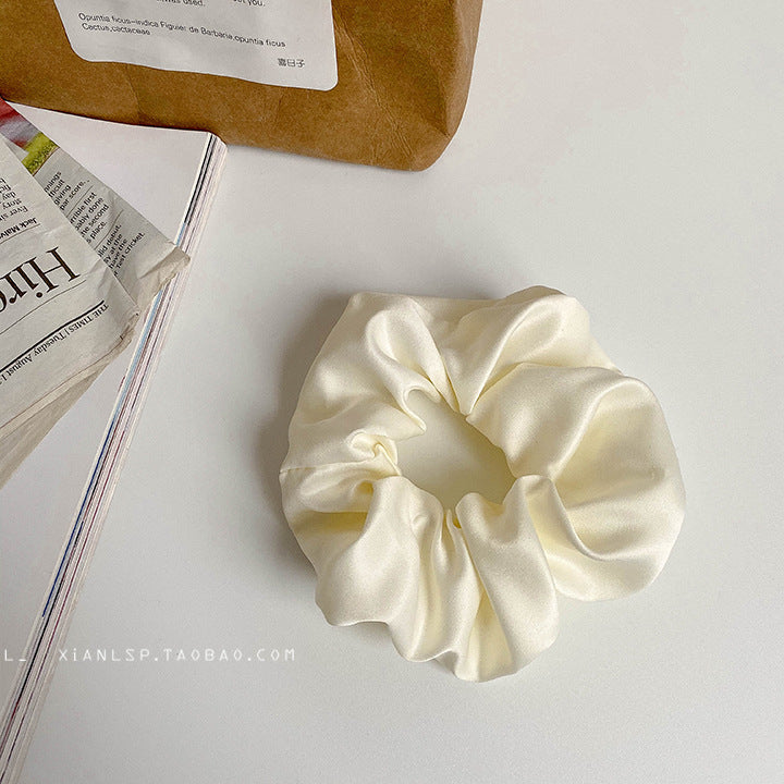 French Girl Silky Satin Large Intestine Ring Ins Korea Tie Hair Rubber Band Hair Rope Hair Ring Ponytail Head Rope Hair Accessories El Pazar