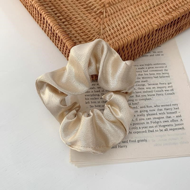 French Girl Silky Satin Large Intestine Ring Ins Korea Tie Hair Rubber Band Hair Rope Hair Ring Ponytail Head Rope Hair Accessories El Pazar