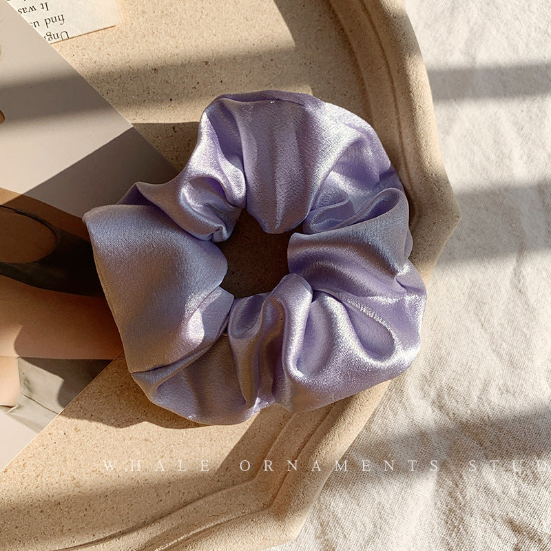 French Girl Silky Satin Large Intestine Ring Ins Korea Tie Hair Rubber Band Hair Rope Hair Ring Ponytail Head Rope Hair Accessories El Pazar