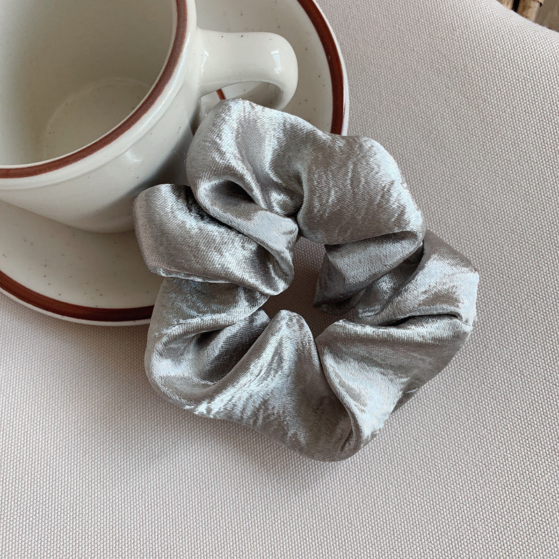 French Girl Silky Satin Large Intestine Ring Ins Korea Tie Hair Rubber Band Hair Rope Hair Ring Ponytail Head Rope Hair Accessories El Pazar