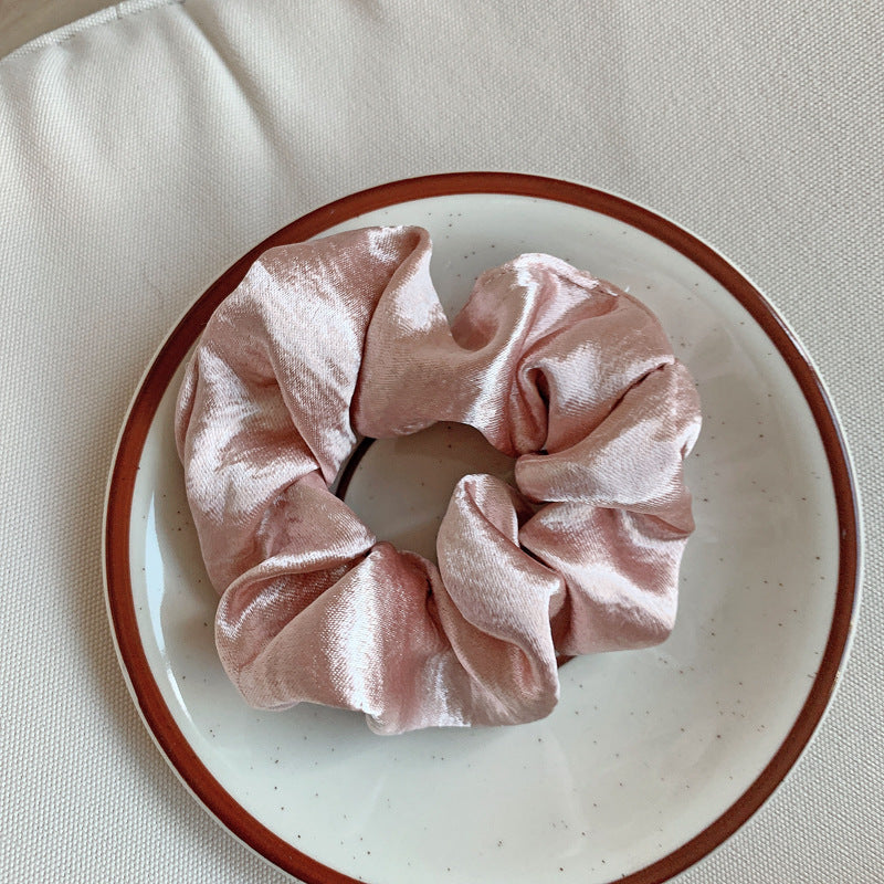 French Girl Silky Satin Large Intestine Ring Ins Korea Tie Hair Rubber Band Hair Rope Hair Ring Ponytail Head Rope Hair Accessories El Pazar