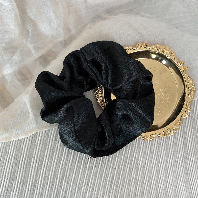 French Girl Silky Satin Large Intestine Ring Ins Korea Tie Hair Rubber Band Hair Rope Hair Ring Ponytail Head Rope Hair Accessories El Pazar