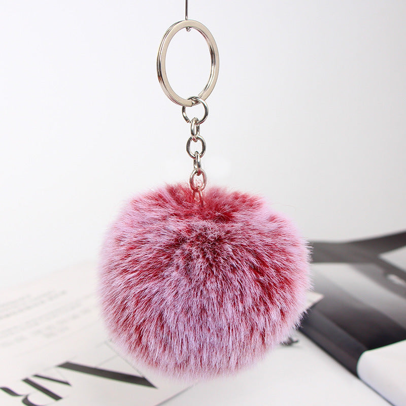 20 Colors Fluffy Fur Pom Pom Keychain Soft Faux Fur-like Ball Car Keyring Key Holder Women Bag Pendant Jewelry El Pazar