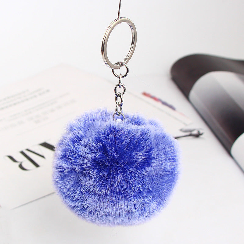 20 Colors Fluffy Fur Pom Pom Keychain Soft Faux Fur-like Ball Car Keyring Key Holder Women Bag Pendant Jewelry El Pazar