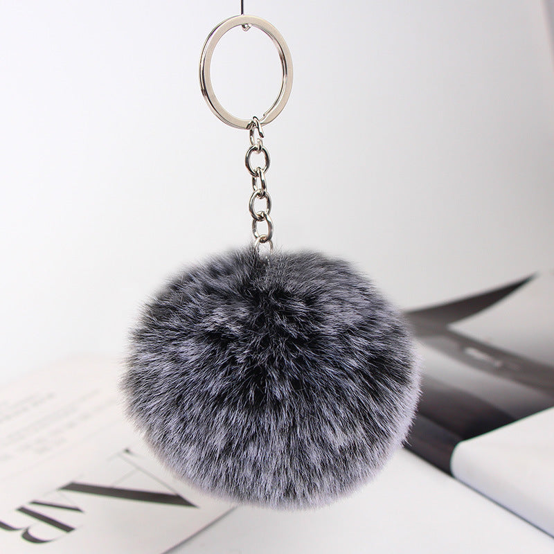 20 Colors Fluffy Fur Pom Pom Keychain Soft Faux Fur-like Ball Car Keyring Key Holder Women Bag Pendant Jewelry El Pazar