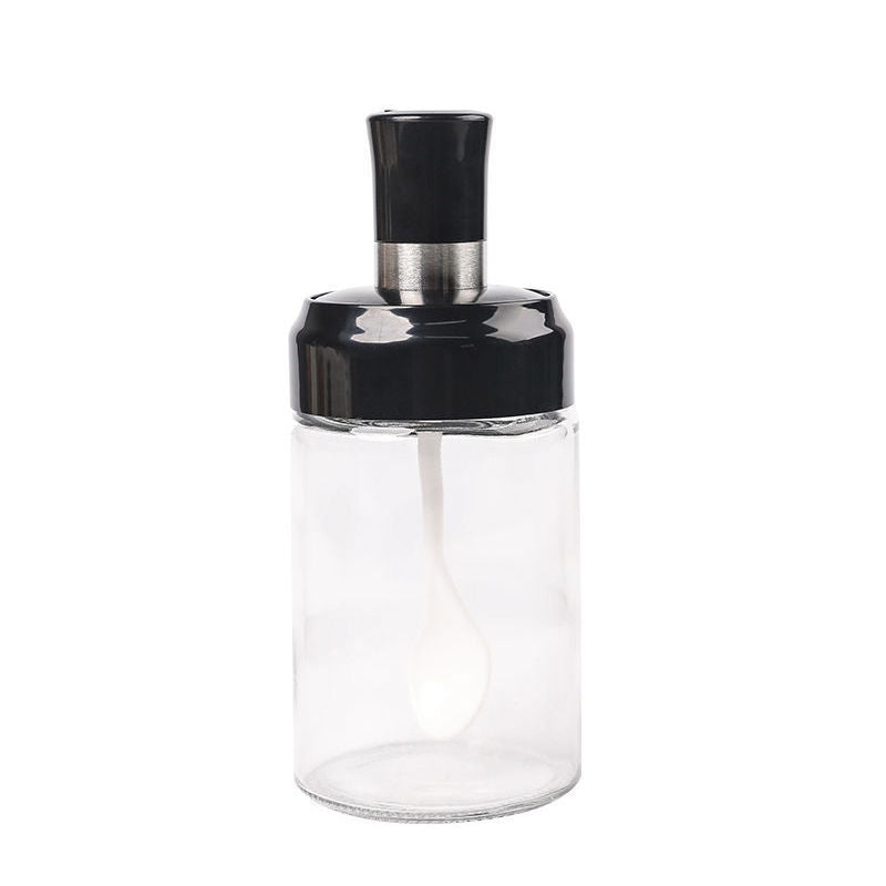 Kitchen Tools Glass Seasoning Jar Seasoning Jar Oiler Spoon Cover El Pazar