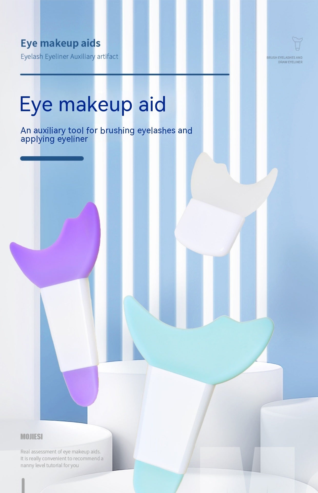 Painting Eyeliner Anti-spill Glue Multifunctional Crescent Baffle Beauty Tools El Pazar