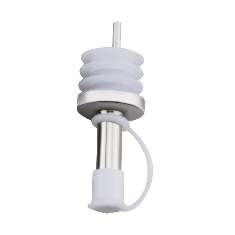 Stainless Steel Oil Bottle Stopper Pour Oil Stopper Silicone With Cap 2.4cm Stainless Steel Wine Olive Oil Pourer Dispenser eprolo