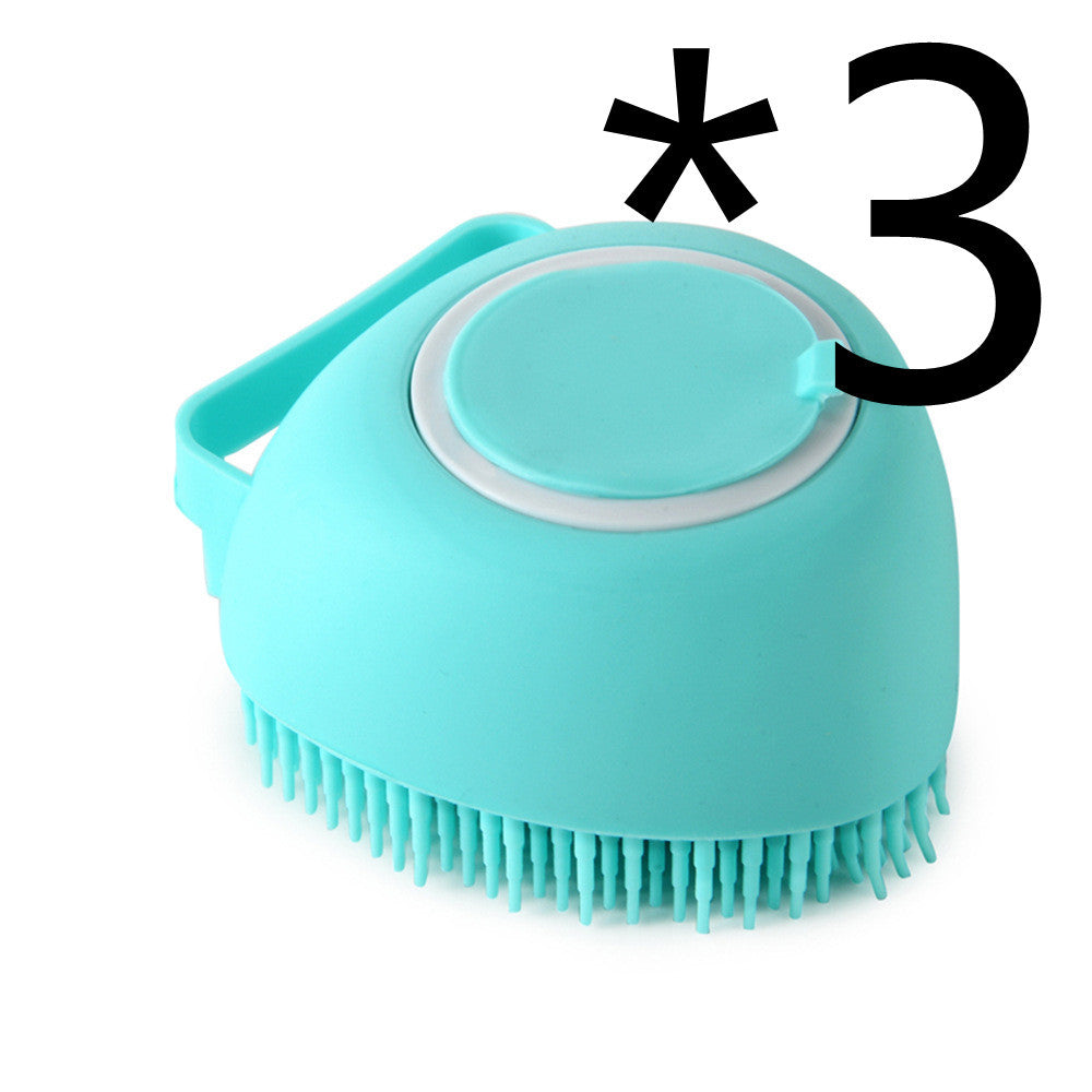 Silicone Dog Bath Massage Gloves Brush Pet Cat Bathroom Cleaning Tool Comb Brush For Dog Can Pour Shampoo Dog Grooming Supplies El Pazar
