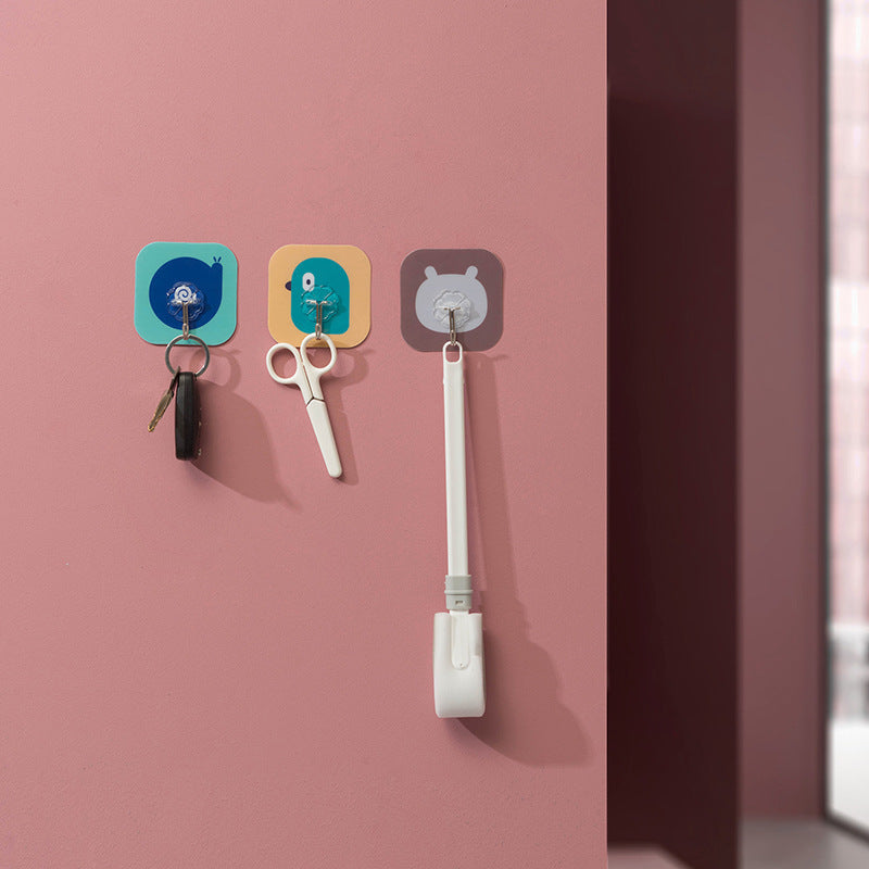 Creative Hole-Free Hook Sticky Hook Household Cartoon Wall-Mounted Bathroom Traceless Sticky Door Kitchen Sticky Hook eprolo