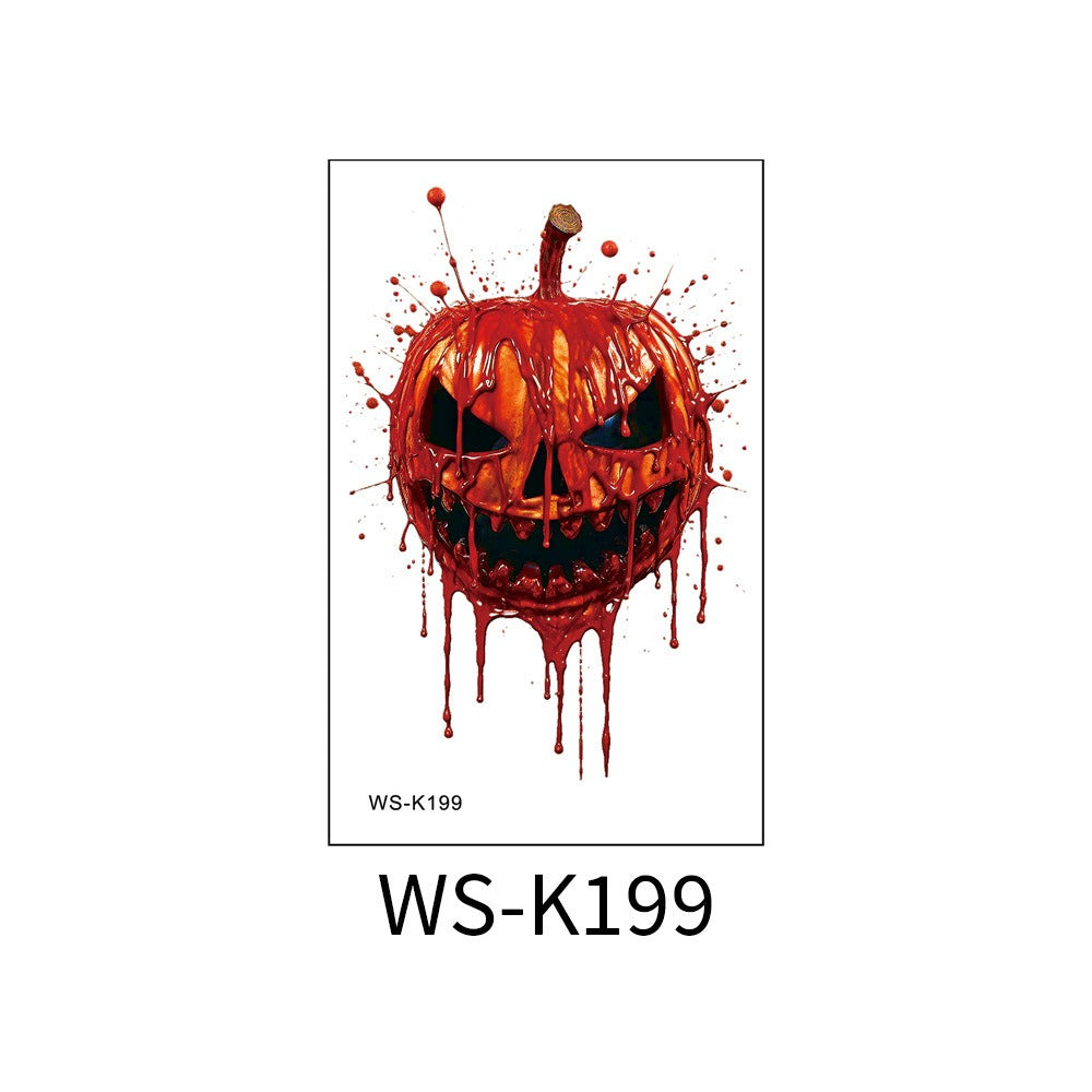 Halloween tattoo sticker simulation bloody scar sticker realistic horror disposable temporary waterproof sticker eprolo