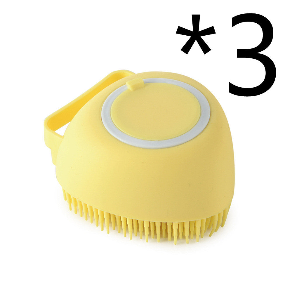 Silicone Dog Bath Massage Gloves Brush Pet Cat Bathroom Cleaning Tool Comb Brush For Dog Can Pour Shampoo Dog Grooming Supplies El Pazar