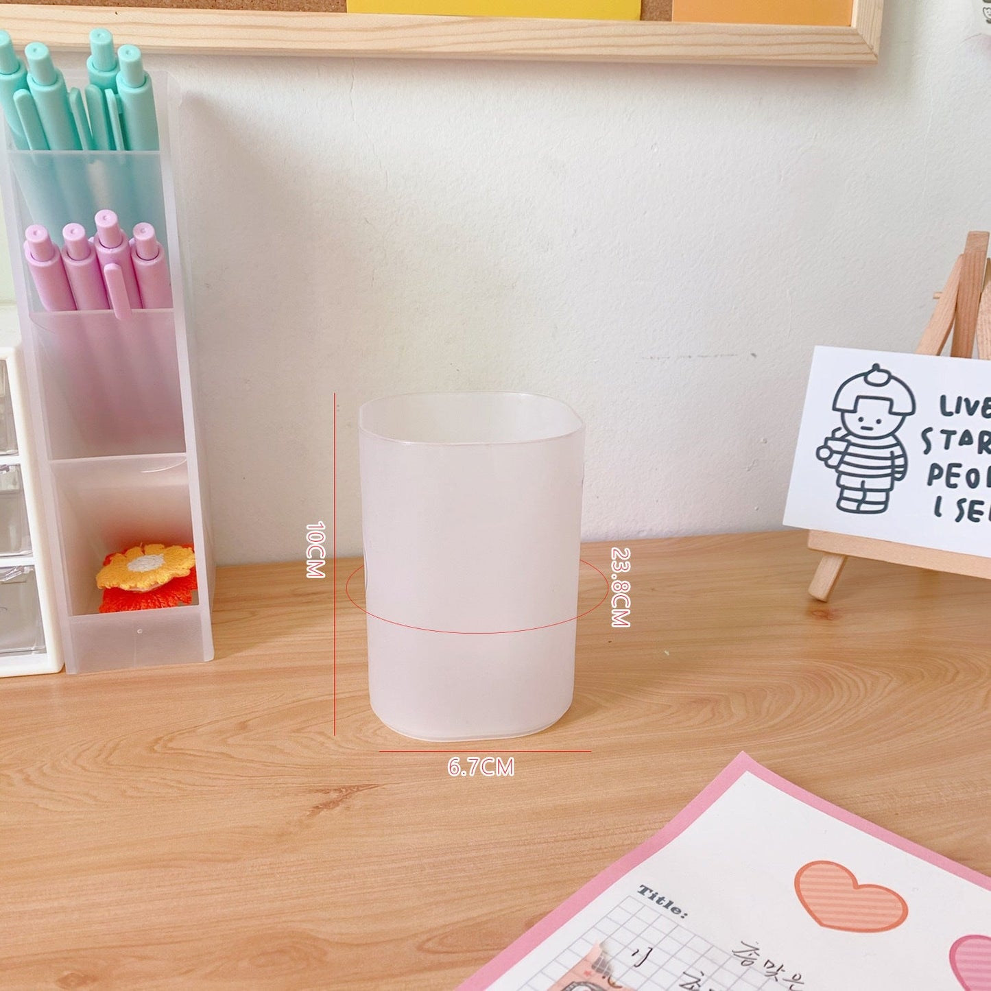 Korean Style Ins Style Desktop Net Red Cosmetic Storage Box Frosted Transparent Student Dormitory Rack Finishing Box Female eprolo