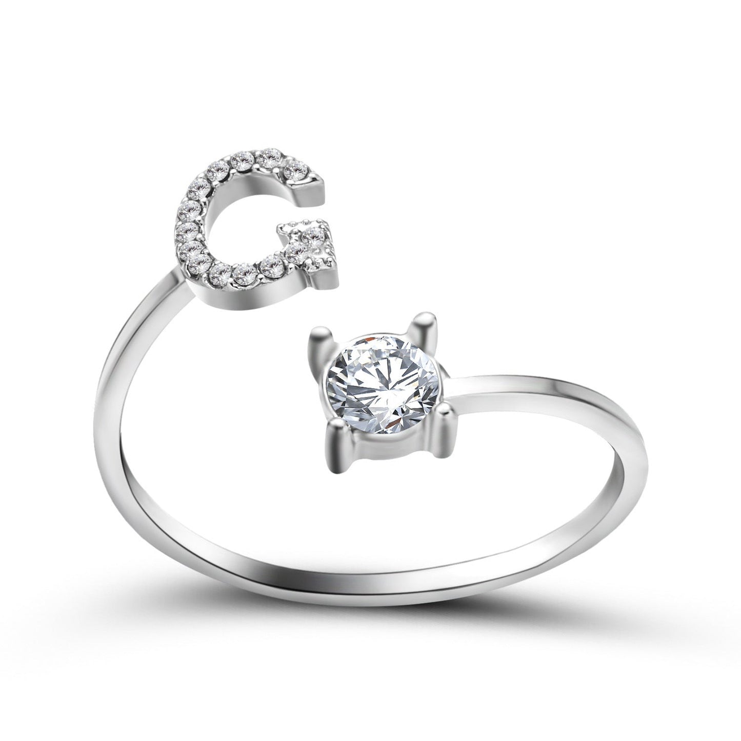 New Design Adjustable 26 Initial Letter Ring Fashion Jewelry For Women Simple Elegant Jewelry El Pazar