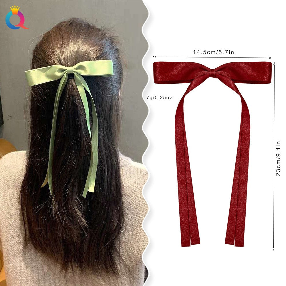 Ribbon tied hair clip, bow tie, ribbon ribbon hair clip, sweet and cute side duckbill clip hair accessory eprolo