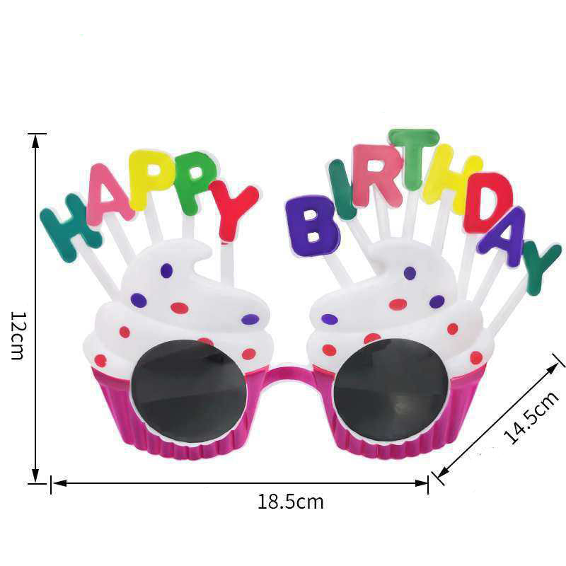 Birthday Cake Party Glasses Dance Net Red Party Funny Dress Up Holiday Atmosphere Personality Props eprolo