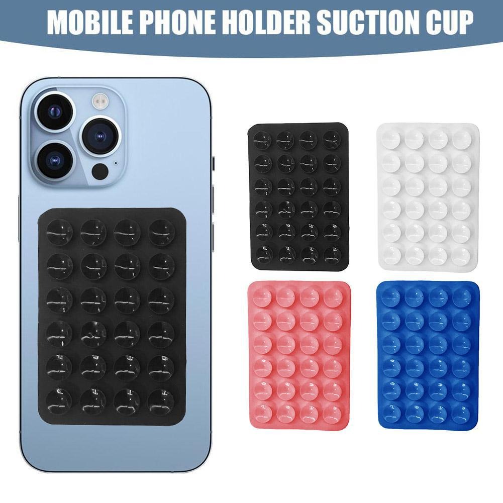 Thickened new mobile phone silicone suction cup 24 square suction cups mobile phone leather case silicone suction cup eprolo