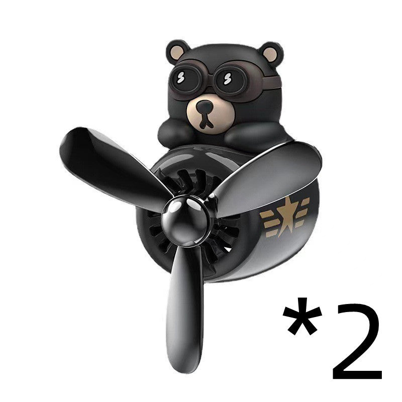 Cartoon Cute Creative Little Black Bear Car Air Outlet Aromatherapy El Pazar