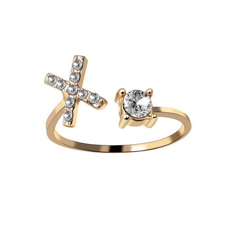 New Design Adjustable 26 Initial Letter Ring Fashion Jewelry For Women Simple Elegant Jewelry El Pazar