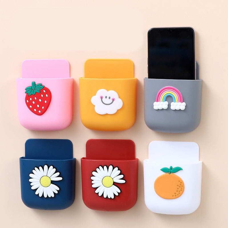 TV Air Conditioner Remote Control Wall Hanging Box Wall-Mounted Storage Box Punch-Free Mobile Phone Storage Rack Hanger eprolo