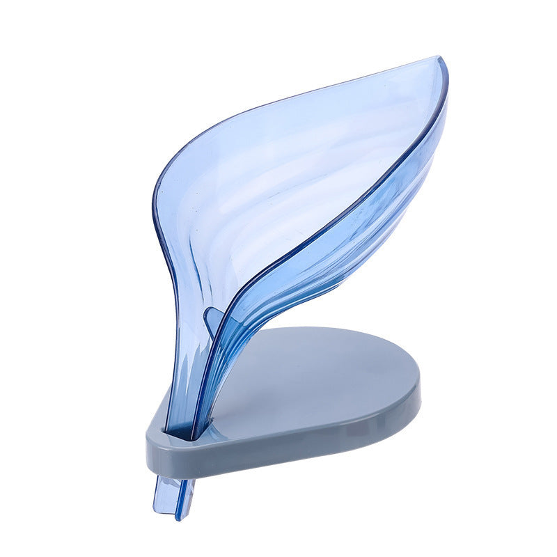 Punch-Free Leaf Soap Box Bathroom Creative Suction Cup Soap Box Drain Storage Soap Box Rack Leaf Laundry Soap Box eprolo